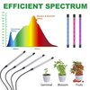 Homevenus 4 Heads Full Spectrum Clamp LED Grow Lights For Indoor Plants GLC04